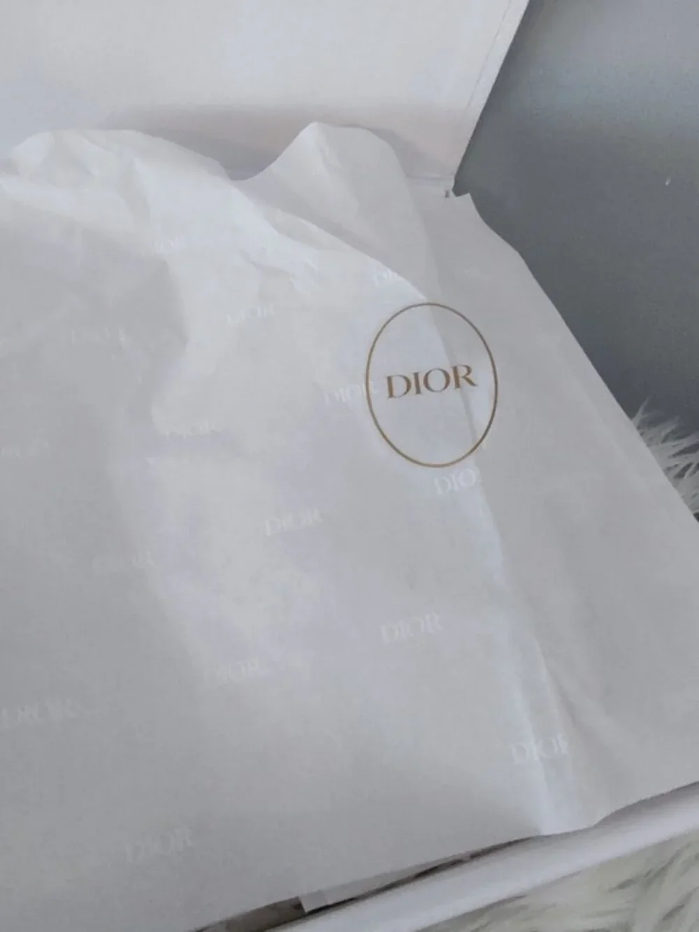 Dior gift box w/ribbon & tissue EUC